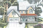 Country French House Plan Front of House 086D-0146