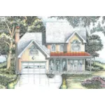 Country House Plan Front of House 086D-0146