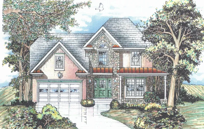 Traditional House Plan Front of Home - 086D-0148 - Shop House Plans and More