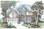 Traditional House Plan Front of House 086D-0148