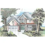 Traditional House Plan Front of House 086D-0148