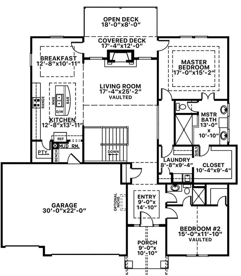 Traditional House Plan First Floor - 086D-0149 - Shop House Plans and More