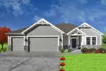 Ranch House Plan Front of Home - 086D-0149 - Shop House Plans and More