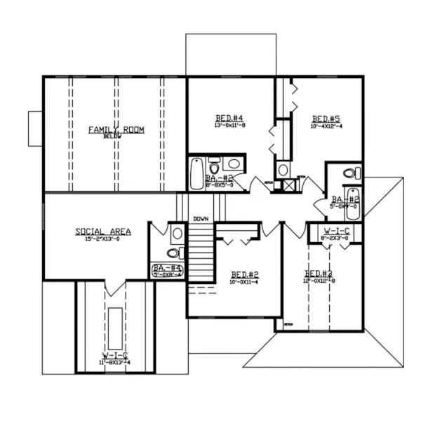 Traditional House Plan Second Floor - Dollman Country Home 086D-0150 - Shop House Plans and More