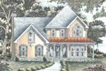 Traditional House Plan Front of Home - 086D-0150 - Shop House Plans and More