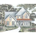 Traditional House Plan Front of House 086D-0150