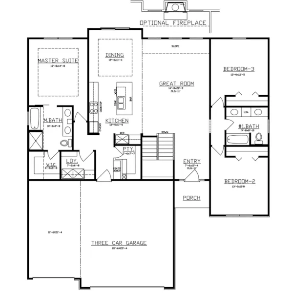 Traditional House Plan First Floor - 086D-0152 - Shop House Plans and More