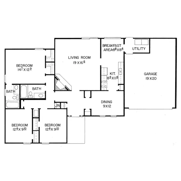 Modern House Plan First Floor - 086D-0160 | House Plans and More