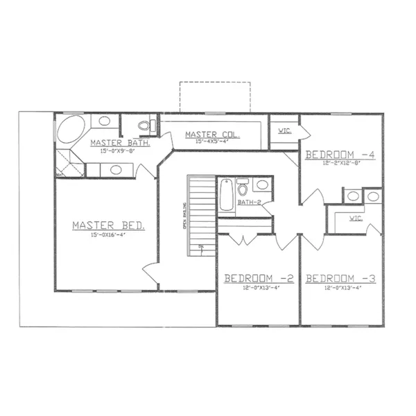 Farmhouse Plan Second Floor - 086D-0171 | House Plans and More