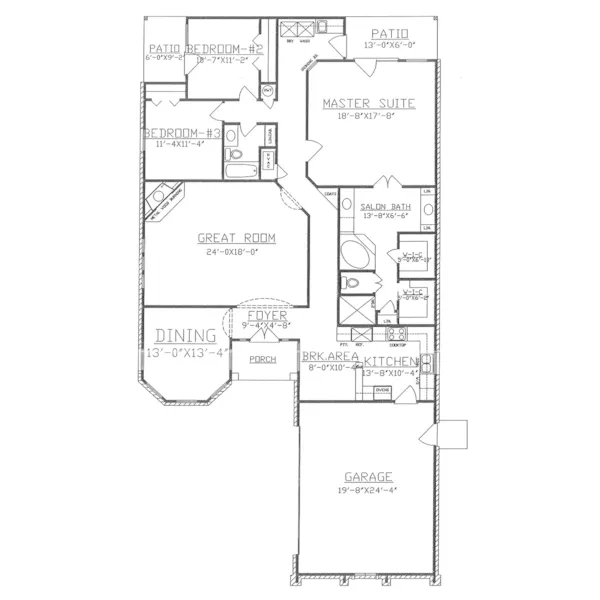 Traditional House Plan First Floor - 086D-0176 | House Plans and More