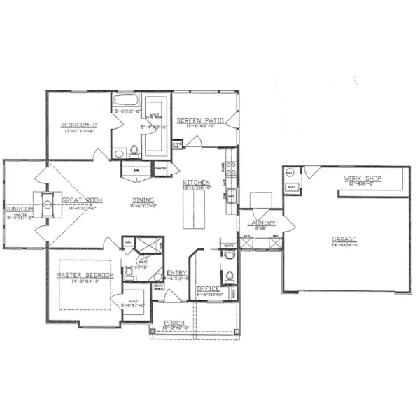 Country House Plan First Floor - 086D-0182 | House Plans and More