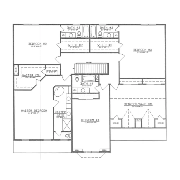 Luxury House Plan Second Floor - 086S-0001 | House Plans and More