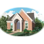 Traditional House Plan Front of Home - Redmond Ridge Narrow Lot Home 087D-0009 - Shop House Plans and More