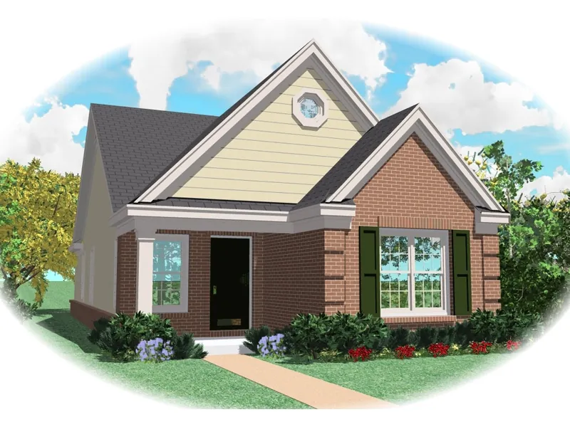 Traditional House Plan Front of Home - Harundale Narrow Lot Home 087D-0011 - Search House Plans and More