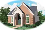 Country House Plan Front of Home - Hannafield Narrow Lot Home 087D-0013 - Search House Plans and More