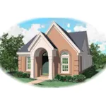 Traditional House Plan Front of Home - Hannafield Narrow Lot Home 087D-0013 - Search House Plans and More