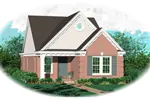 Country House Plan Front of Home - Chamblin Narrow Lot Ranch Home 087D-0014 - Search House Plans and More