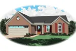 Ranch House Plan Front of Home - Lingerwood Ranch Home 087D-0015 - Shop House Plans and More