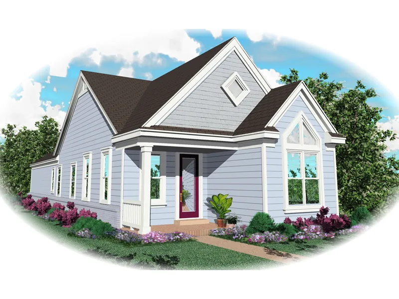 Ranch House Plan Front of Home - Greensbelt Point Acadian Home 087D-0017 - Search House Plans and More