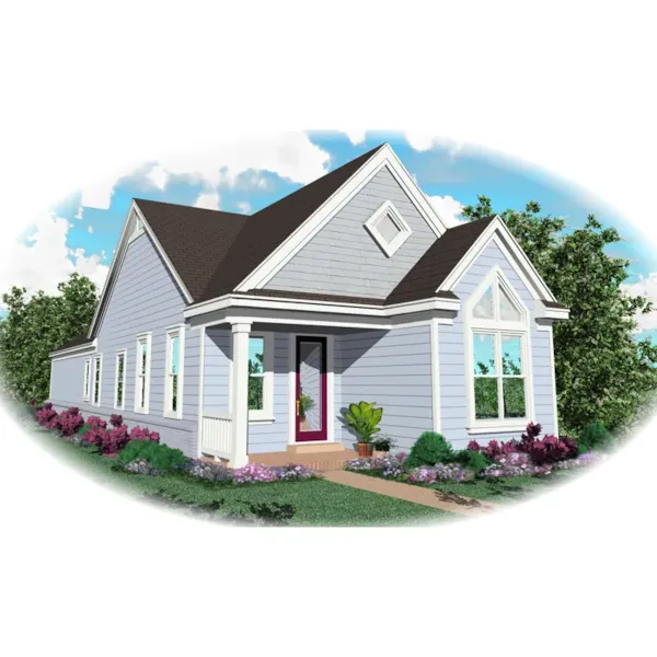 Ranch House Plan Front of Home - Greensbelt Point Acadian Home 087D-0017 - Search House Plans and More