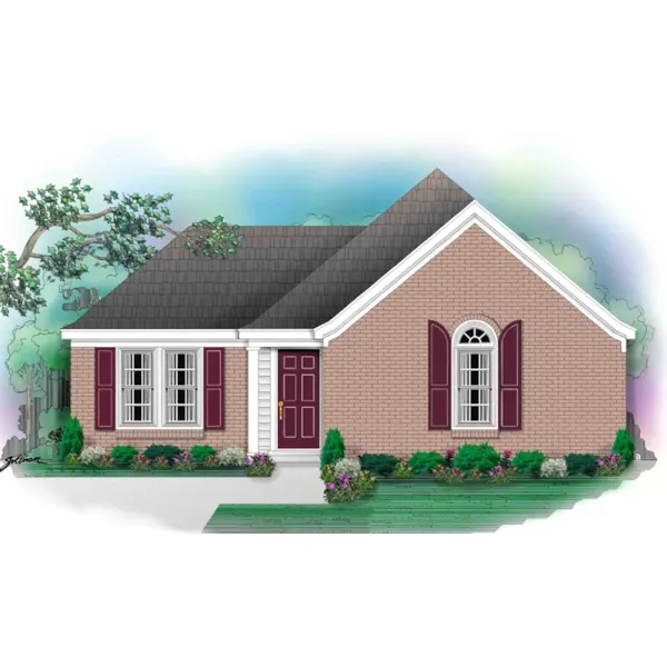 Southern House Plan Front of Home - Cedarmoor Ranch Home 087D-0020 - Search House Plans and More