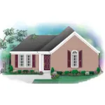 Southern House Plan Front of Home - Cedarmoor Ranch Home 087D-0020 - Search House Plans and More