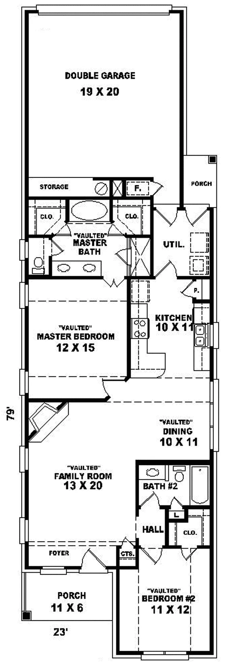 Country House Plan First Floor - Jessica Narrow Lot Home 087D-0021 - Search House Plans and More