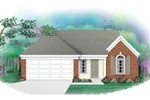 Southern House Plan Front of Home - Verdella Ranch Home 087D-0024 - Shop House Plans and More