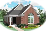 Traditional House Plan Front of Home - Rutger Narrow Lot Ranch Home 087D-0025 - Shop House Plans and More