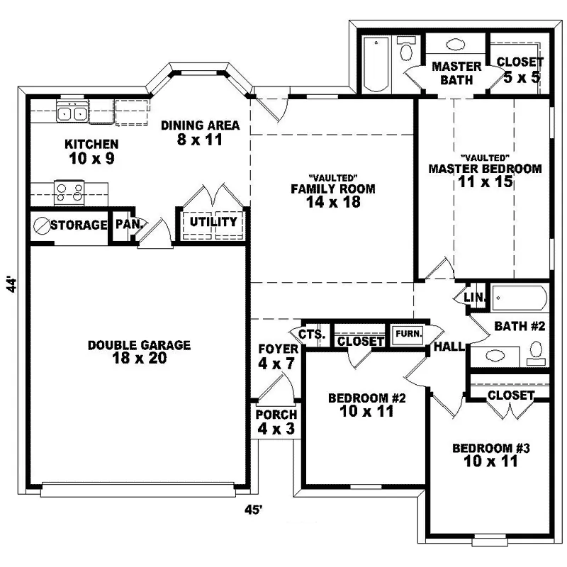 Country House Plan First Floor - Portobello Ranch Home 087D-0027 - Shop House Plans and More