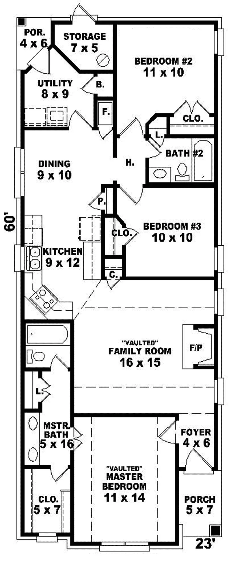 Ranch House Plan First Floor - Glenbernie Southern Ranch Home 087D-0028 - Search House Plans and More