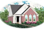 Colonial House Plan Front of Home - Grappel Neoclassical Home 087D-0030 - Search House Plans and More