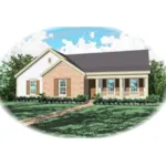 Ranch House Plan Front of Home - Axel Ranch Home 087D-0031 - Search House Plans and More