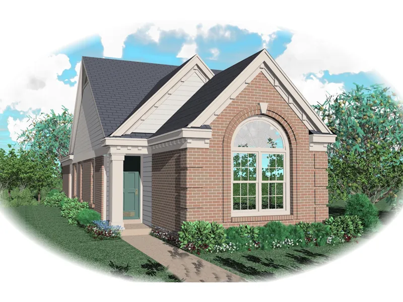 Country House Plan Front of Home - Lynn Grove Narrow Lot Home 087D-0033 - Shop House Plans and More