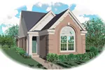 Country House Plan Front of Home - Lynn Grove Narrow Lot Home 087D-0033 - Shop House Plans and More