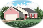 Neoclassical House Plan Front of Home - Linn Creek Cozy Ranch Home 087D-0034 - Shop House Plans and More