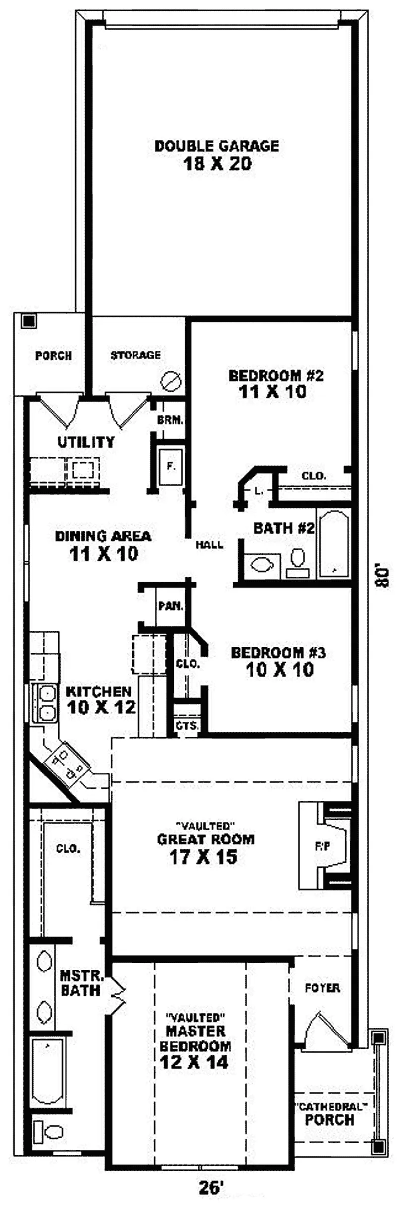 Vacation House Plan First Floor - Sandra Point Narrow Lot Home 087D-0035 - Shop House Plans and More