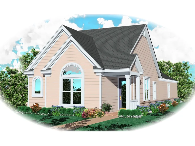 Country House Plan Front of Home - Sandra Point Narrow Lot Home 087D-0035 - Shop House Plans and More