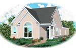 Vacation House Plan Front of Home - Sandra Point Narrow Lot Home 087D-0035 - Shop House Plans and More