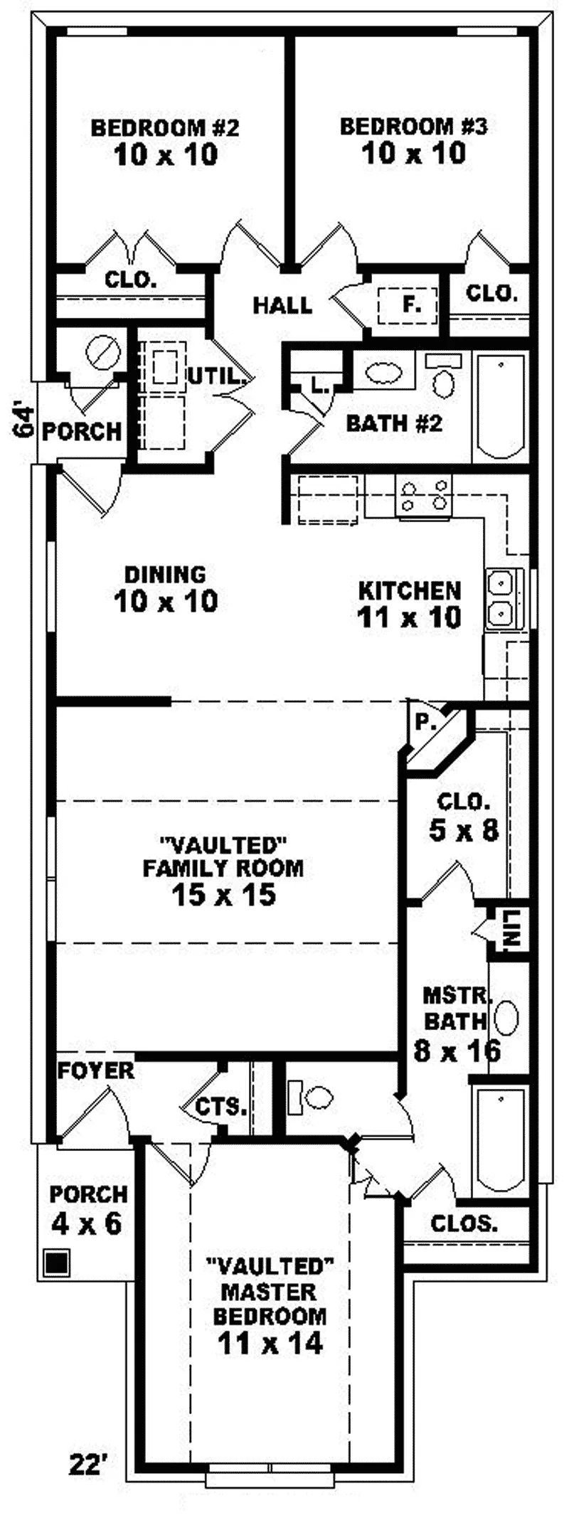 Southern House Plan First Floor - Sydney Springs Narrow Lot Home 087D-0036 - Shop House Plans and More
