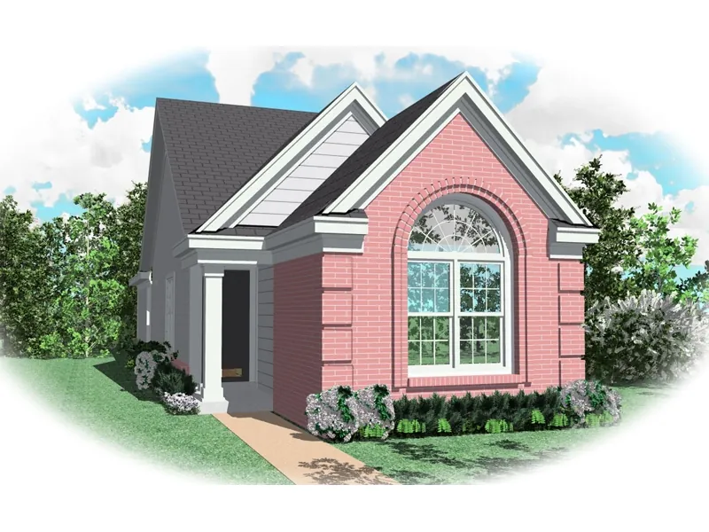 Southern House Plan Front of Home - Sydney Springs Narrow Lot Home 087D-0036 - Shop House Plans and More