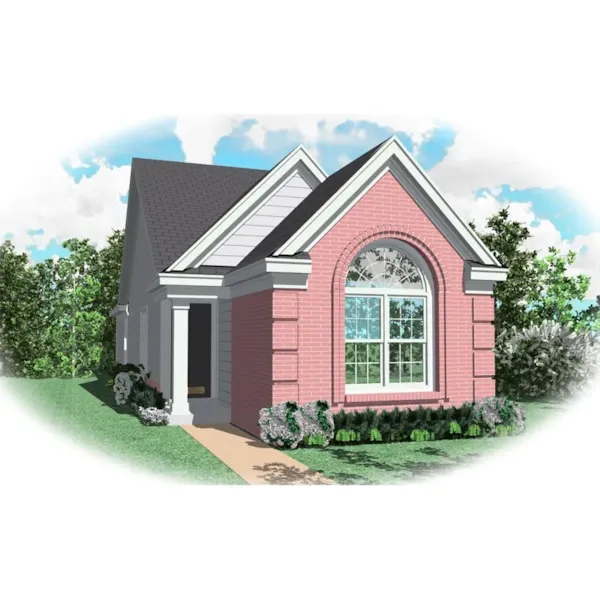 Southern House Plan Front of Home - Sydney Springs Narrow Lot Home 087D-0036 - Shop House Plans and More