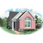 Southern House Plan Front of Home - Sydney Springs Narrow Lot Home 087D-0036 - Shop House Plans and More