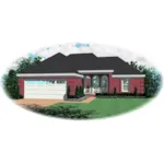 Country House Plan Front of Home - Caraway European Ranch Home 087D-0039 - Search House Plans and More