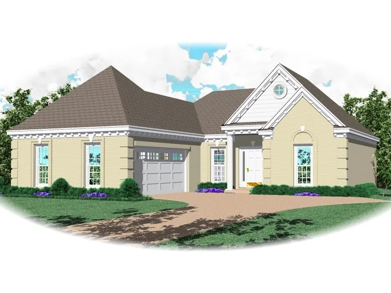 Southern House Plan Front of Home - Elise Park Traditional Home 087D-0040 - Search House Plans and More