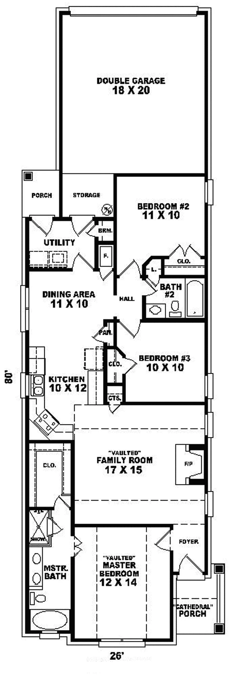 Vacation House Plan First Floor - Travella One-Story Home 087D-0043 - Shop House Plans and More