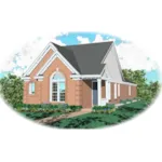 Southern House Plan Front of Home - Travella One-Story Home 087D-0043 - Shop House Plans and More