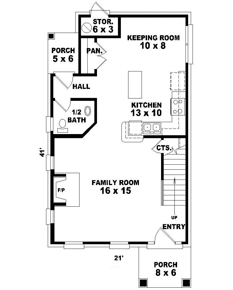 Colonial House Plan First Floor - Holbrook Pond Georgian Home 087D-0045 - Search House Plans and More