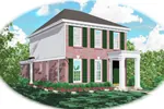Colonial House Plan Front of Home - Holbrook Pond Georgian Home 087D-0045 - Search House Plans and More