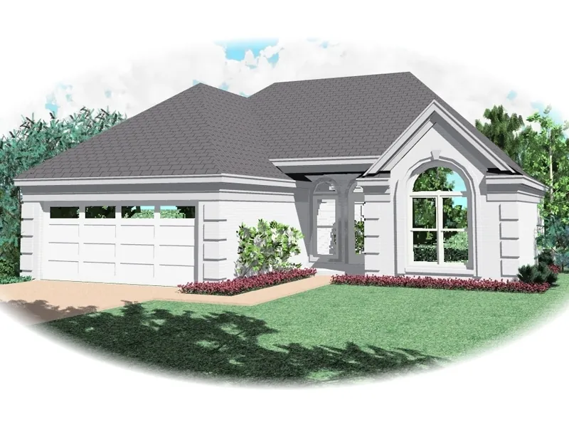 Traditional House Plan Front of Home - Royalbrook Ranch Home 087D-0046 - Shop House Plans and More